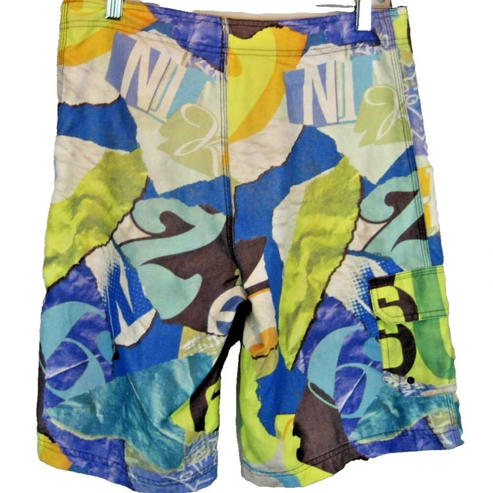 Youth Nike Poly Aloha Island Hawaii Board Shorts sz 20 x 11